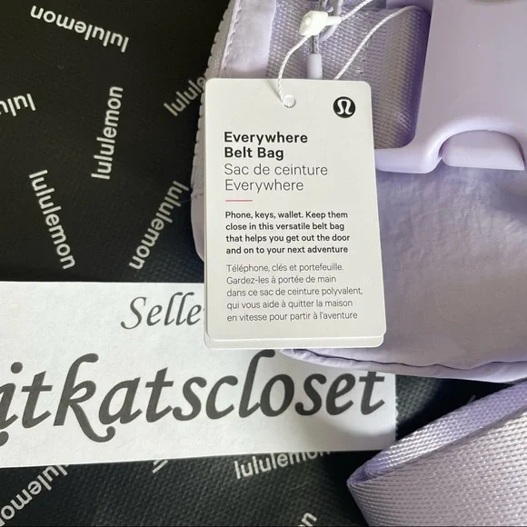 🆕 NWT EXTENDED STRAP lululemon everywhere belt bag - lavender fog - Picture 10 of 14